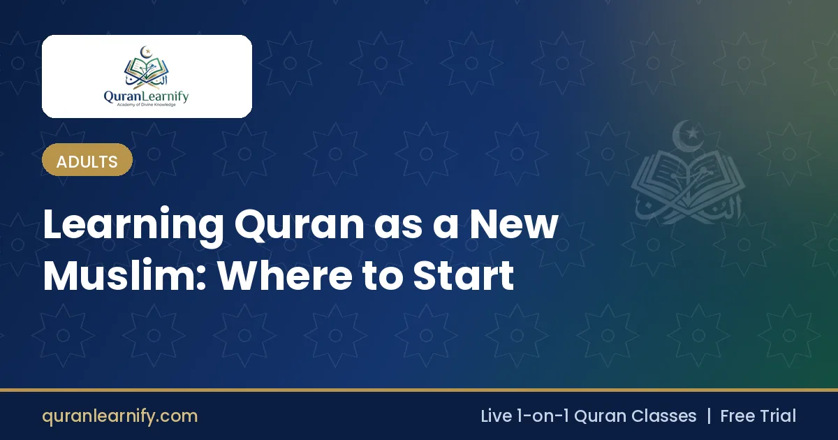 New Muslim reading the Quran with an online teacher during a video class