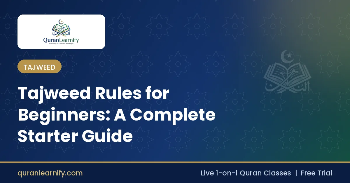 Tajweed rules for beginners with Arabic letter examples