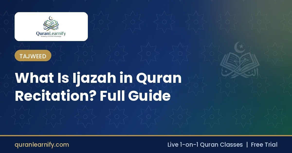 Teacher and student reviewing a Quran ijazah certificate with a chain of narration