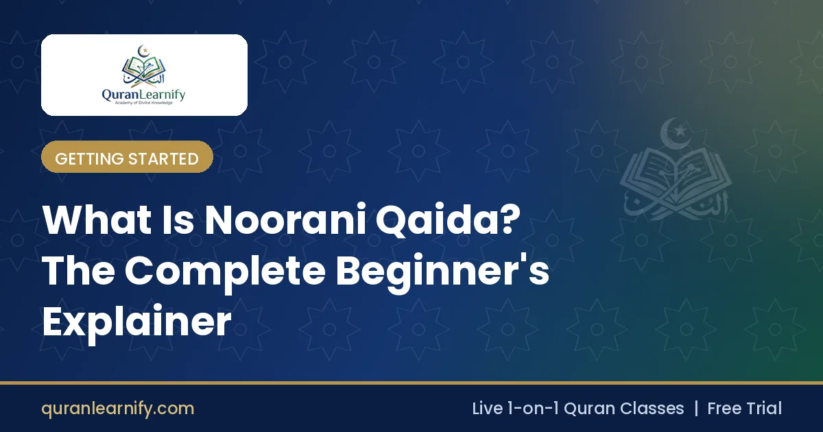 Noorani Qaida book pages showing Arabic letters for beginners
