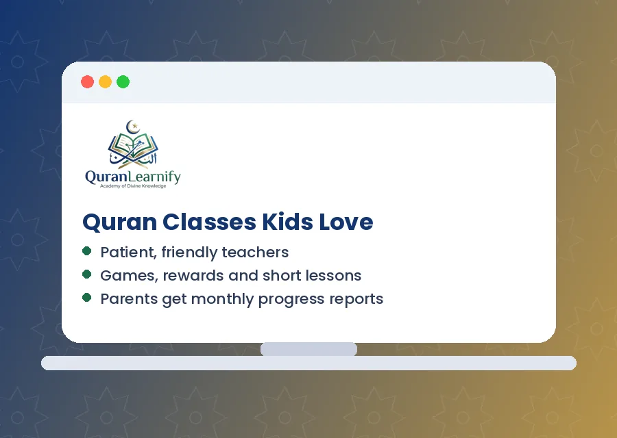 Child taking a free trial online Quran class with a teacher